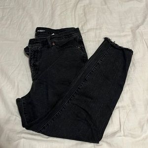 Raw Hem Black Jeans - High rise OG Straight